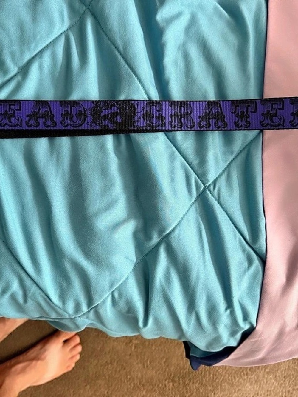Buckle-Down Grateful Dead Text w/Skull & Roses Purple Webbing Web Belt Web Belt